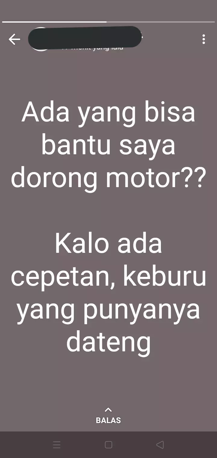 Pertanyaan di status WA © Twitter