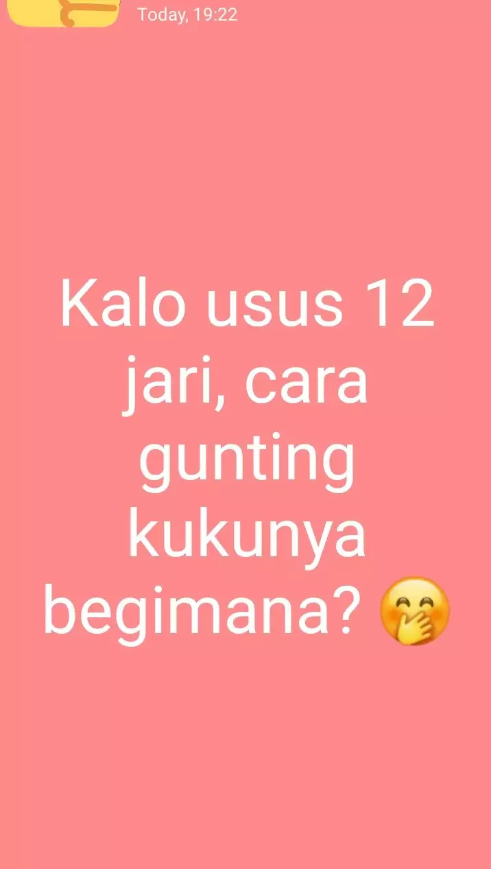 Pertanyaan di status WA © Twitter