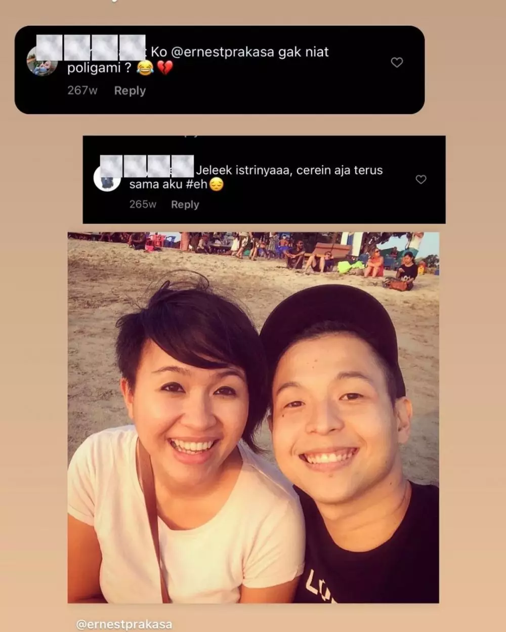 pesan bijak ernest prakasa © Instagram