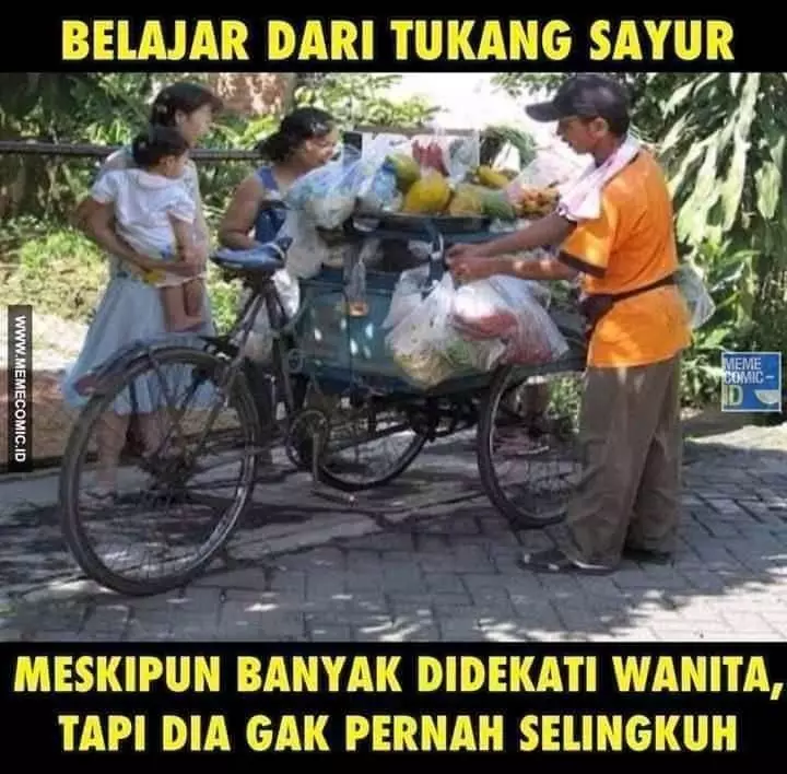 meme tukang sayur keliling Berbagai sumber