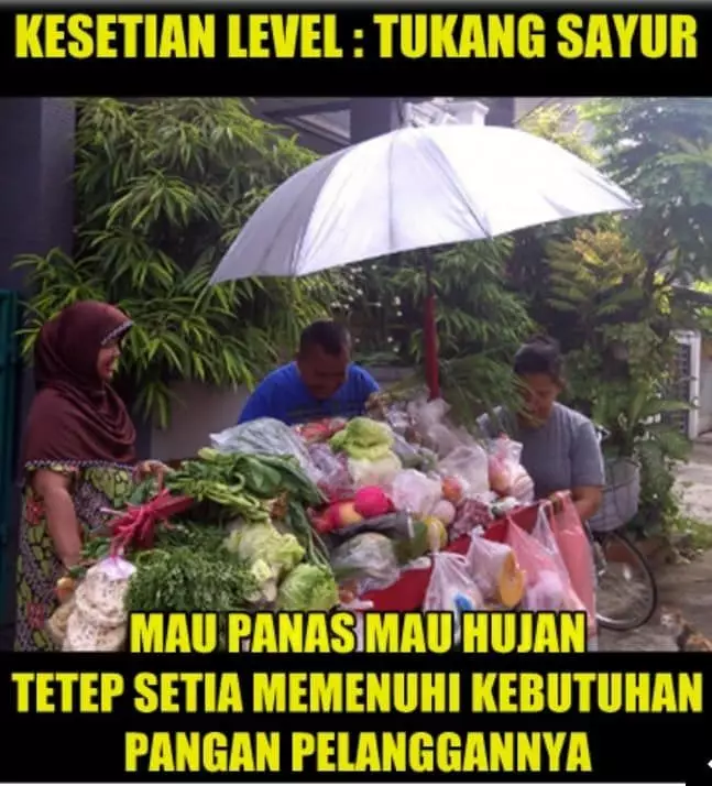 meme tukang sayur keliling Berbagai sumber