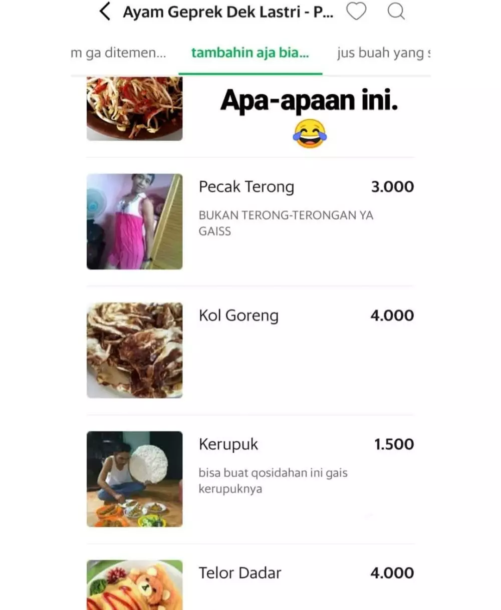 gambar menu aplikasi ojol © Berbagai Sumber