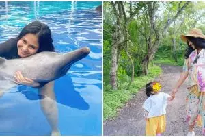 10 Momen babymoon Caca Tengker di Bali, main bareng lumba-lumba