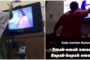 10 Aksi lucu penonton Ikatan Cinta pas terbawa emosi, drama abis