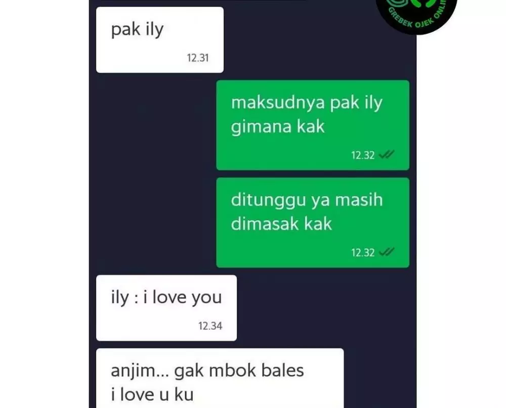 Chat ojek online salah paham © In