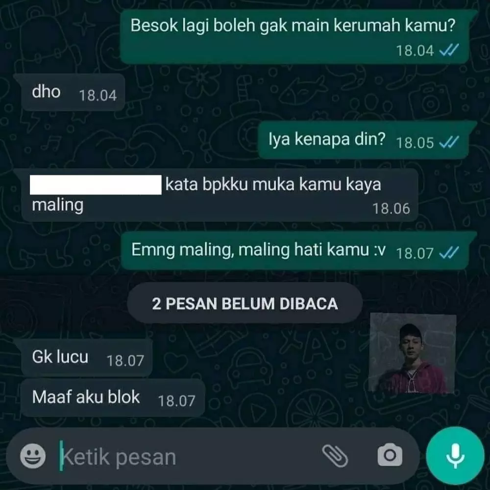 Balasan pedih chat PDKT berbagai sumber Balasan pedih chat PDKT berbagai sumber