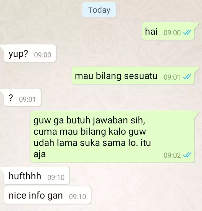 Balasan pedih chat PDKT berbagai sumber Balasan pedih chat PDKT berbagai sumber
