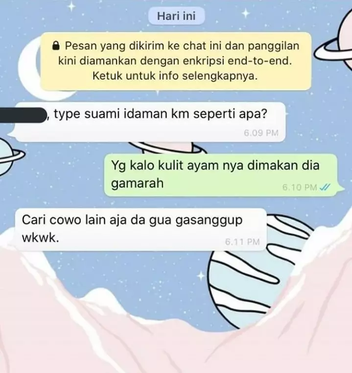 Balasan pedih chat PDKT berbagai sumber Balasan pedih chat PDKT berbagai sumber