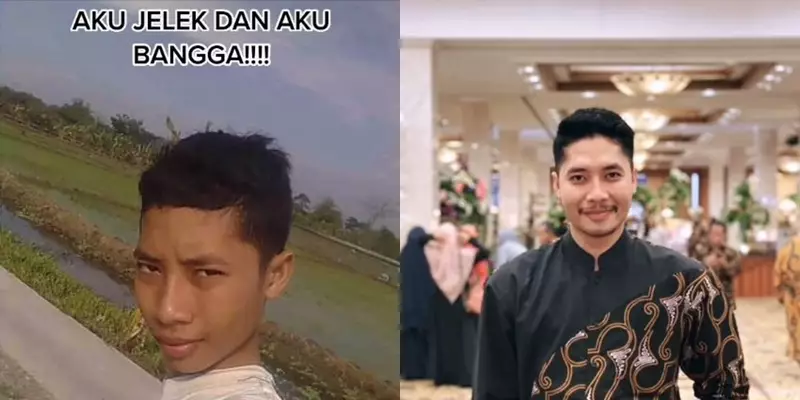 viral transformasi cowok tiktok © TikTok