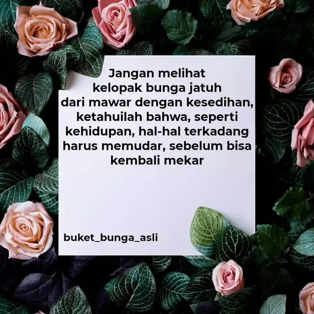 Kata bagus tentang bunga ©Instagram