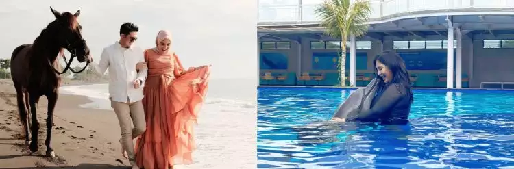 Potret 10 seleb babymoon di Bali, ada yang berenang bareng lumba-lumba