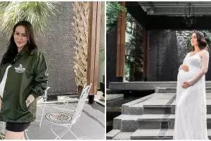 Jelang lahiran, ini 10 momen pemotretan maternity Momo Geisha di rumah