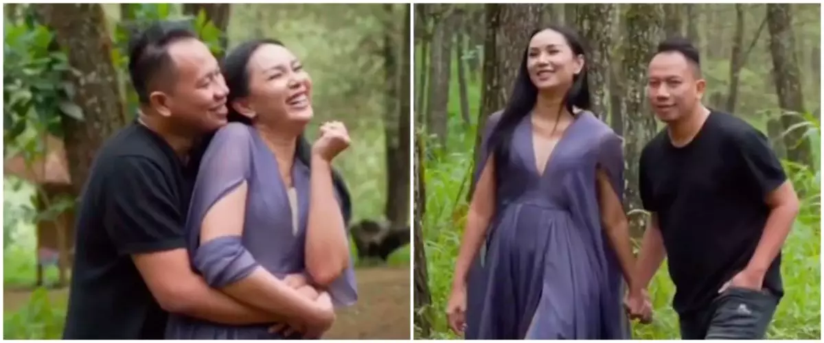 8 Momen prewedding Vicky Prasetyo dan Kalina, foto bareng gajah