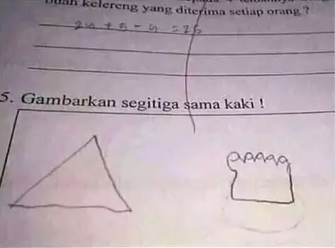 jawaban tugas lucu siswa © Berbagai Sumber