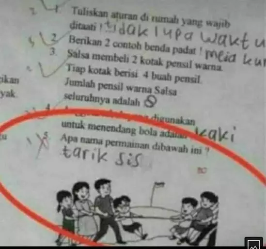 jawaban tugas lucu siswa © Berbagai Sumber