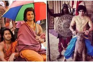 10 Potret lawas pemain Mahabharata saat syuting, tingkahnya kocak