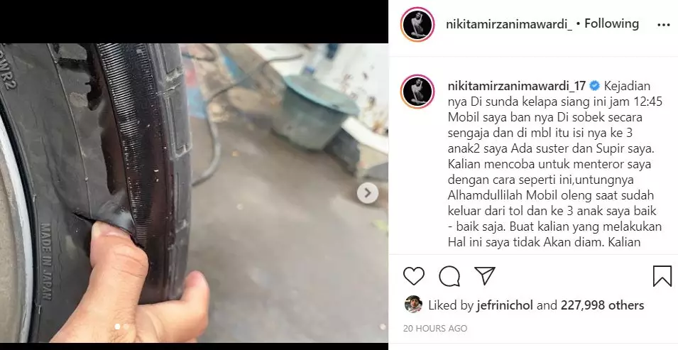 Nikita Mirzani ban disobek © Instagram