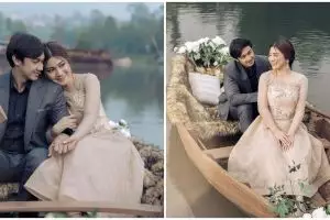 7 Gaya pemotretan Felicya Angelista dan Caesar Hito di atas perahu