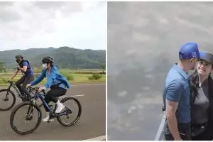 10 Momen Annisa Pohan dan AHY pulkam ke Pacitan, romantis gowes bareng