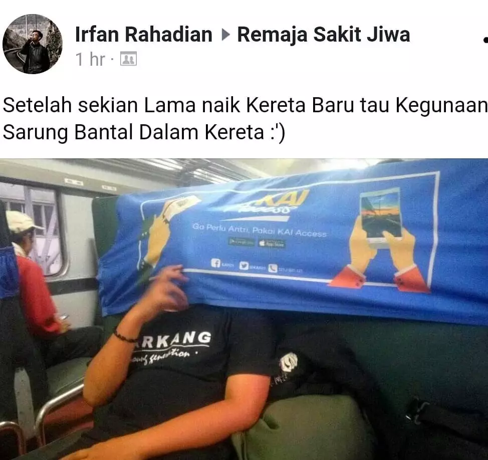 orang tidur di tempat umum © Instagram