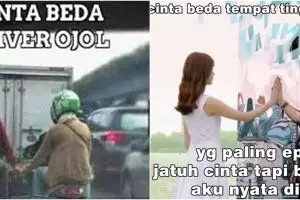 10 Meme lucu jatuh cinta tapi beda ini kocaknya bikin ngenes