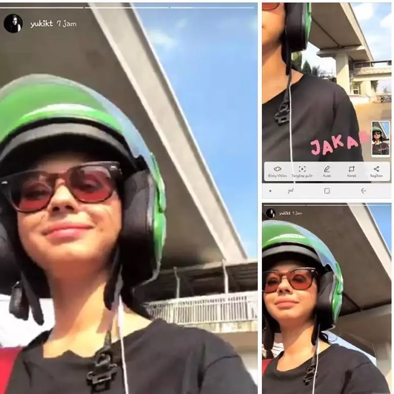 gaya selfie seleb naik ojol © 2020 brilio.net gaya selfie seleb naik ojol © 2020 brilio.net