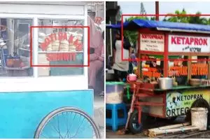 17 Tulisan lucu di gerobak dorong pedagang makanan ini bikin mikir