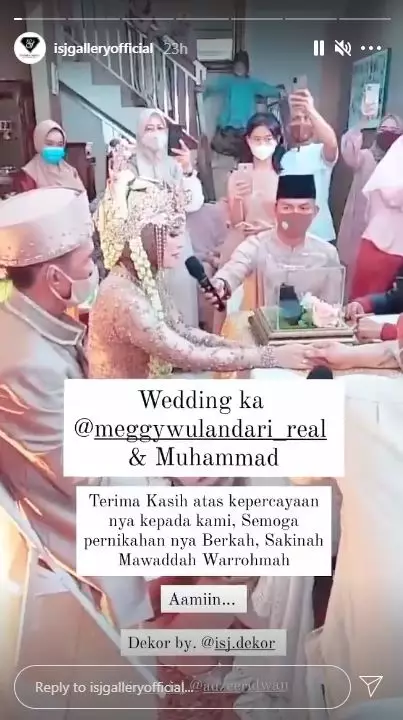 Momen akad nikah Meggy dan Muhammad © Instagram Momen akad nikah Meggy dan Muhammad © Instagram