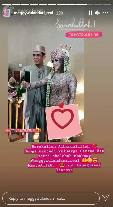 Momen akad nikah Meggy dan Muhammad © Instagram Momen akad nikah Meggy dan Muhammad © Instagram