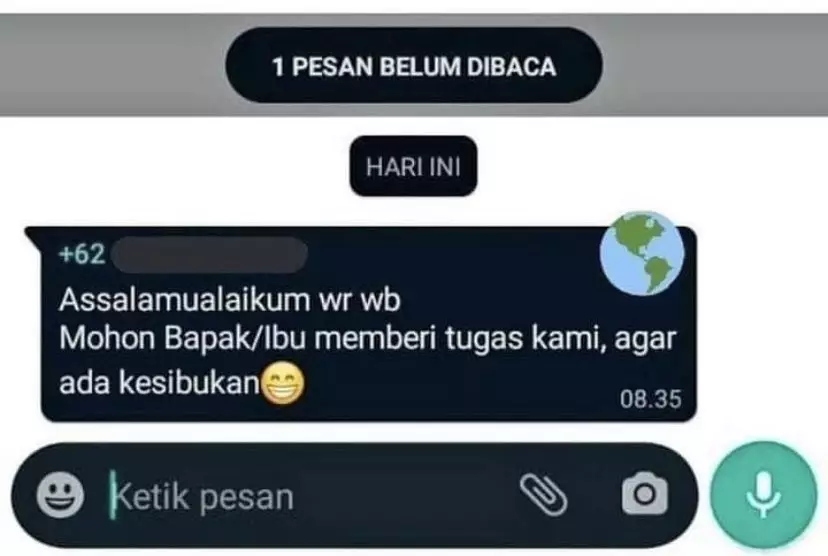 Chat lucu murid 62 berbagai sumber