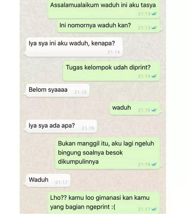 Chat lucu murid 62 berbagai sumber