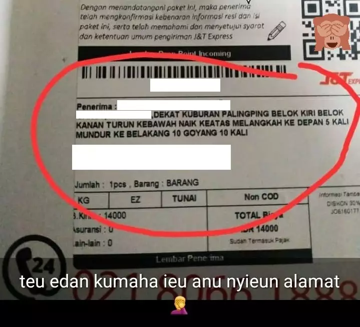 Alamat pengiriman paket berbagai sumber