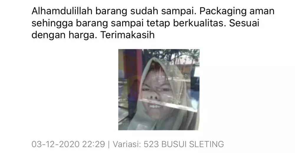 Foto review nggak nyambung © Twitter