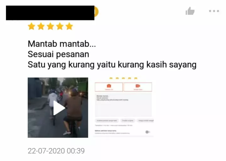 Foto review nggak nyambung © Twitter