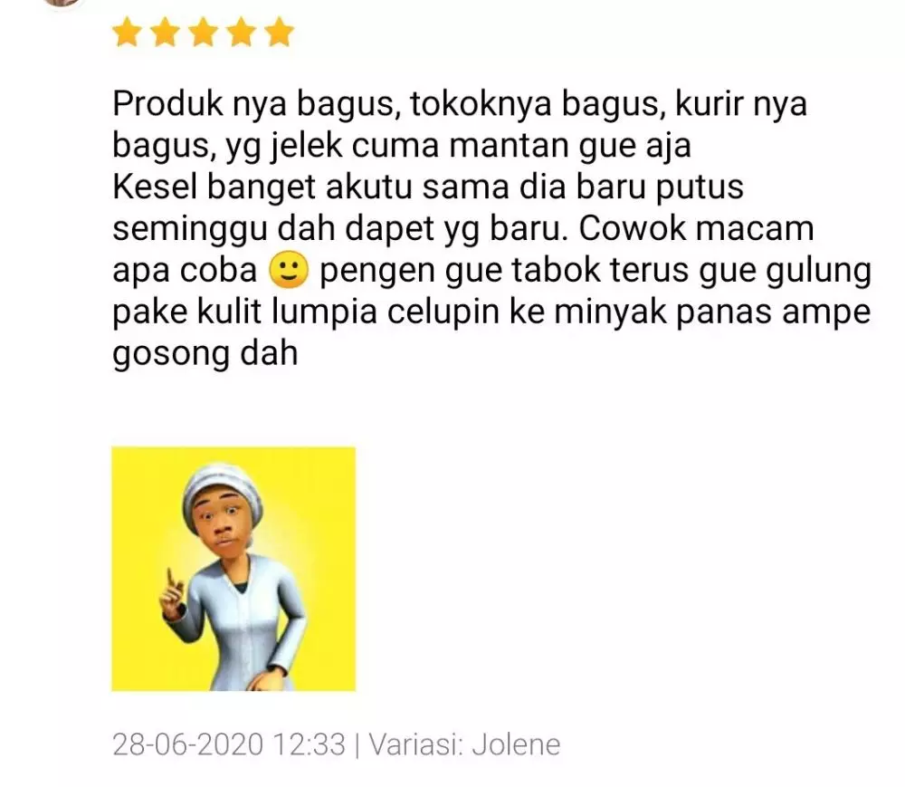 Foto review nggak nyambung © Twitter