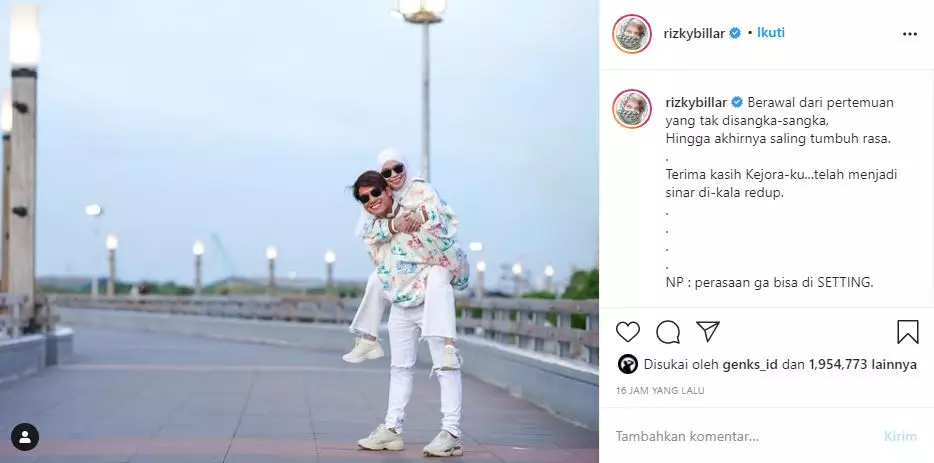 rizky dan lesty resmi pacaran © Instagram