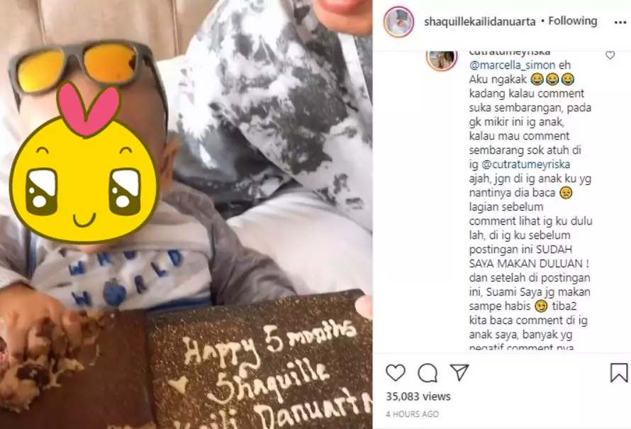 Jawaban Cut Meyriska soal baby Shaquille © Instagram