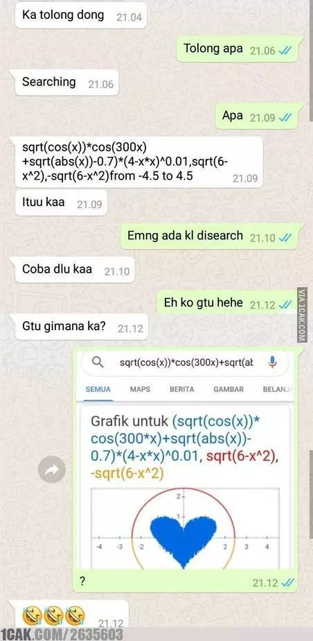 Chat lucu pakai rumus berbagai sumber Chat lucu pakai rumus berbagai sumber