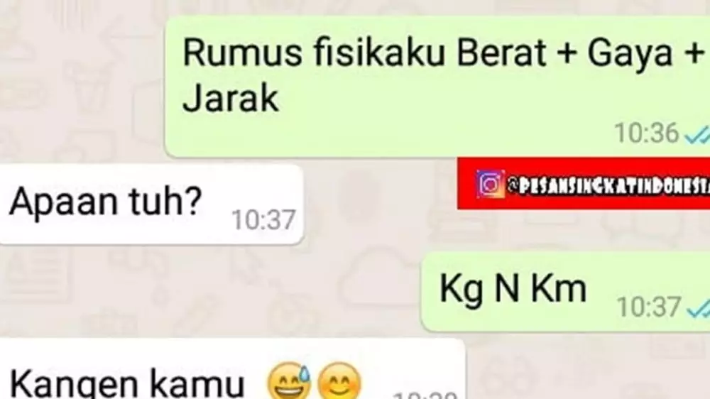 Chat lucu pakai rumus berbagai sumber Chat lucu pakai rumus berbagai sumber