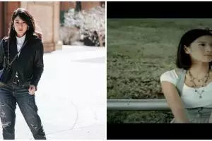 10 Potret Dian Sastro saat jadi model video klip, gayanya jadul