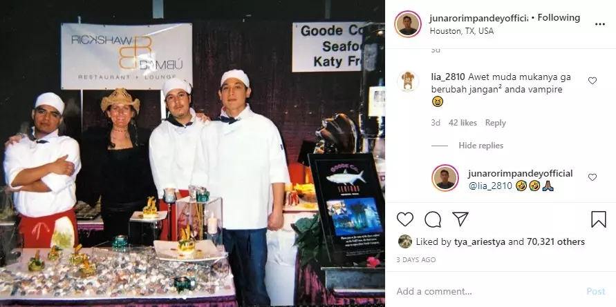 Foto lawas chef Juna © Instagram