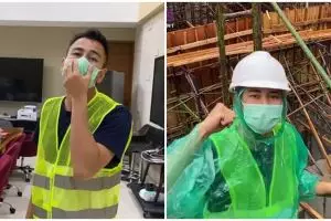Ogah tambah tukang, ini 10 gaya Raffi Ahmad ikut bangun basement rumah