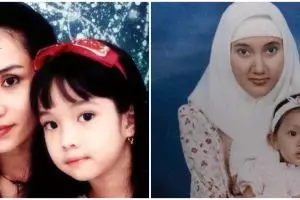 Potret masa kecil 10 penyanyi dan ibunda, Nagita Slavina bikin gemas