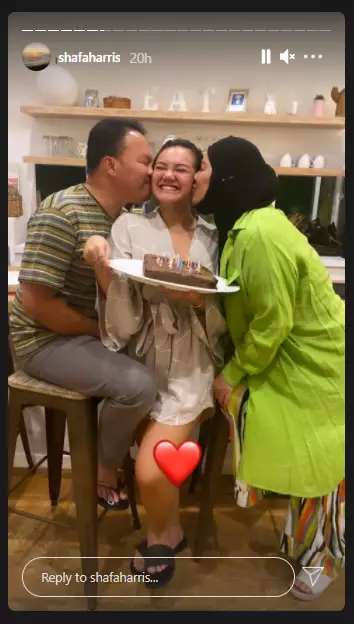 Momen ultah Shafa Harris Instagram