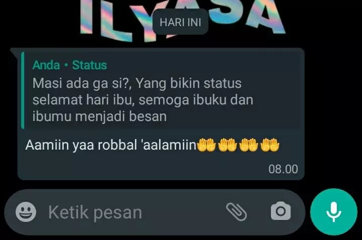 Chat selamat hari ibu berbagai sumber