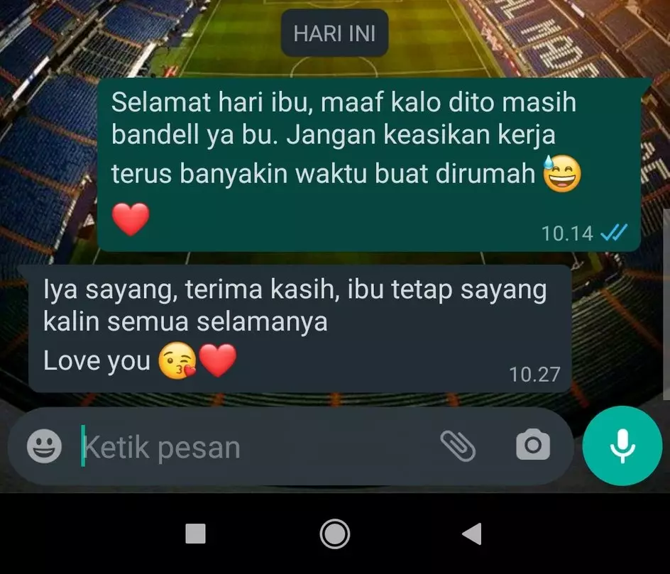 Chat selamat hari ibu berbagai sumber