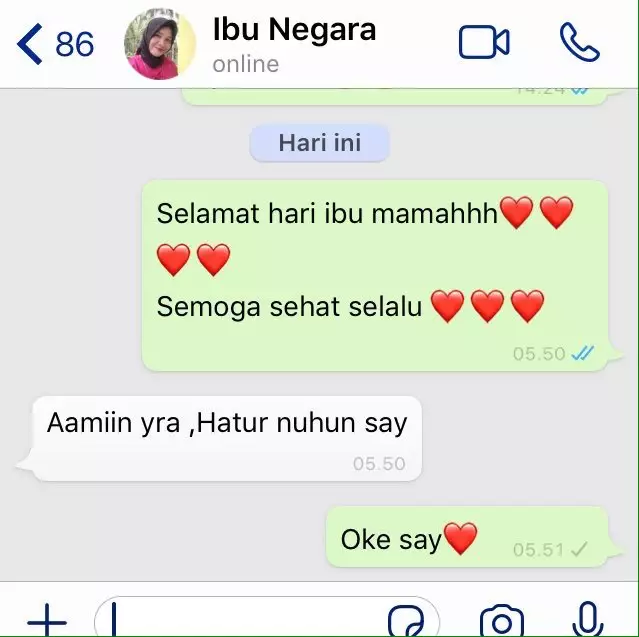 Chat selamat hari ibu berbagai sumber