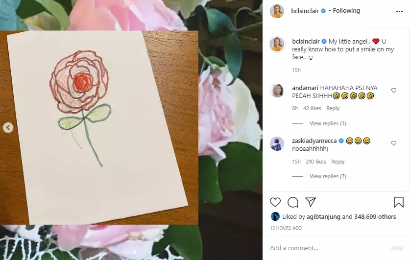 BCL dapat ucapan spesial dari Noah Sinclair Instagram