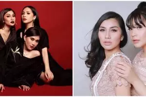 9 Gaya pemotretan Nagita Slavina dan kedua adik iparnya, elegan abis