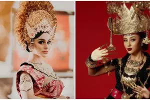 Pesona 10 seleb blasteran cantik pakai baju adat, anggun menawan